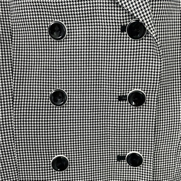 Le Suit Petite Blazer Women’s 6P Black White Houndstooth Short Sleeve NWT $200 - Picture 4 of 8